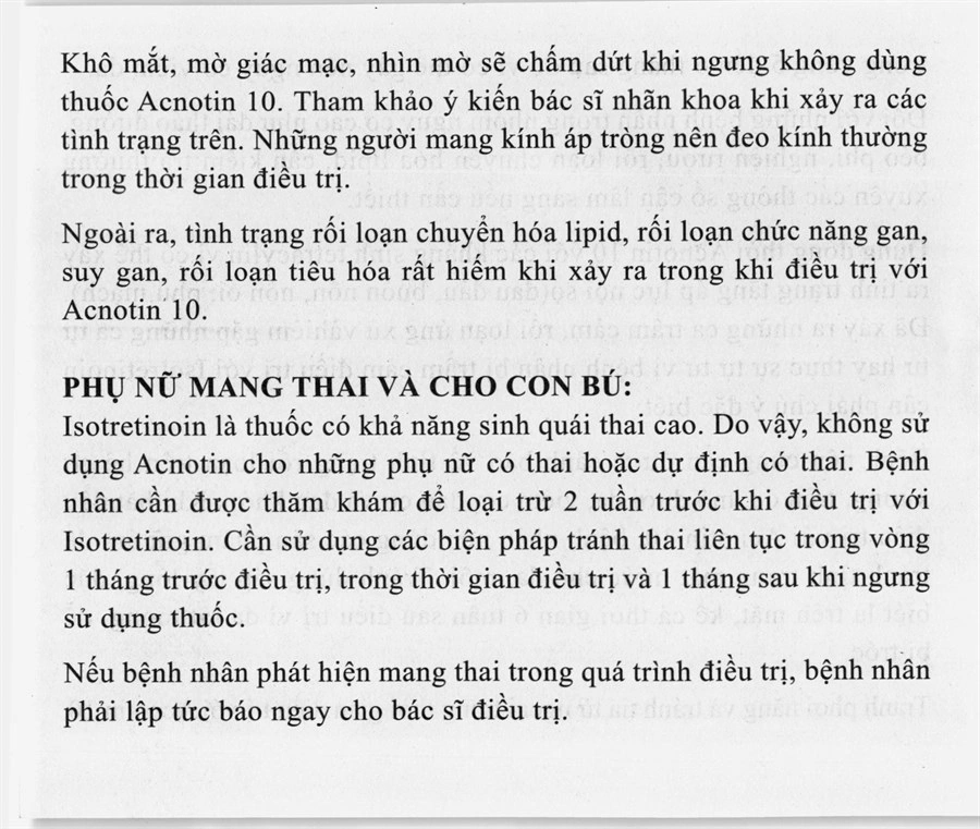 Acnotin 10 điều trị mụn trứng cá nặng (3 vỉ x 10 viên) - 19
